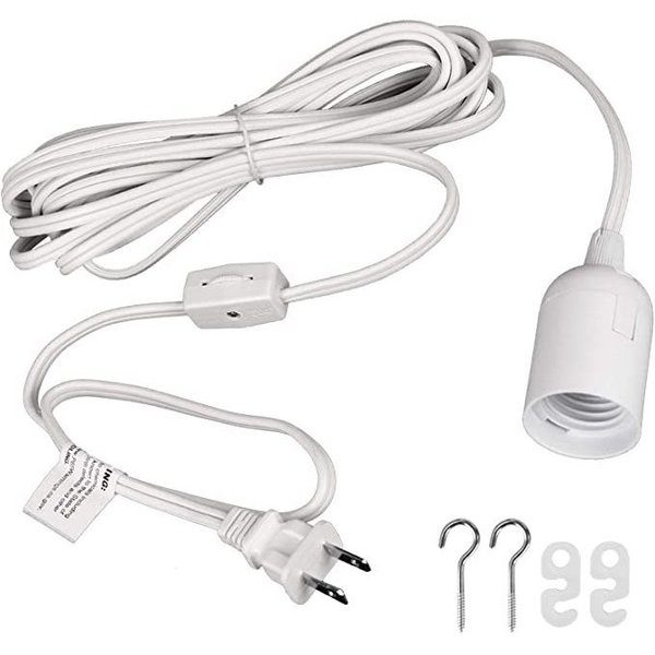 Ipower 12 Feet Lamp Cord with Gear Switch HILAMPCORDMDIM